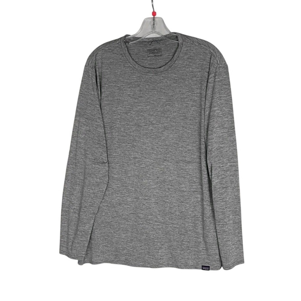 Patagonia Long Sleeve T Shirt Gray Heather Outdoor Adventure Men's Size‎ L